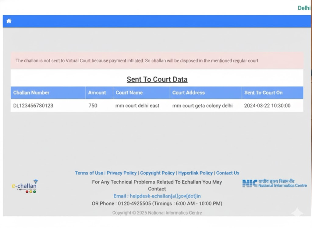 send to court data