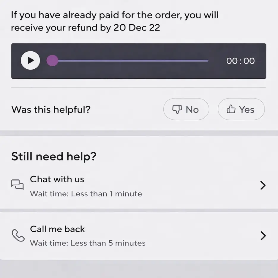 Call Me Back Feature