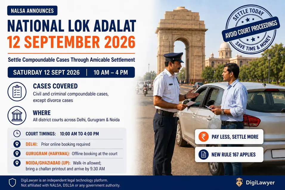 National Lok Adalat challan settlement