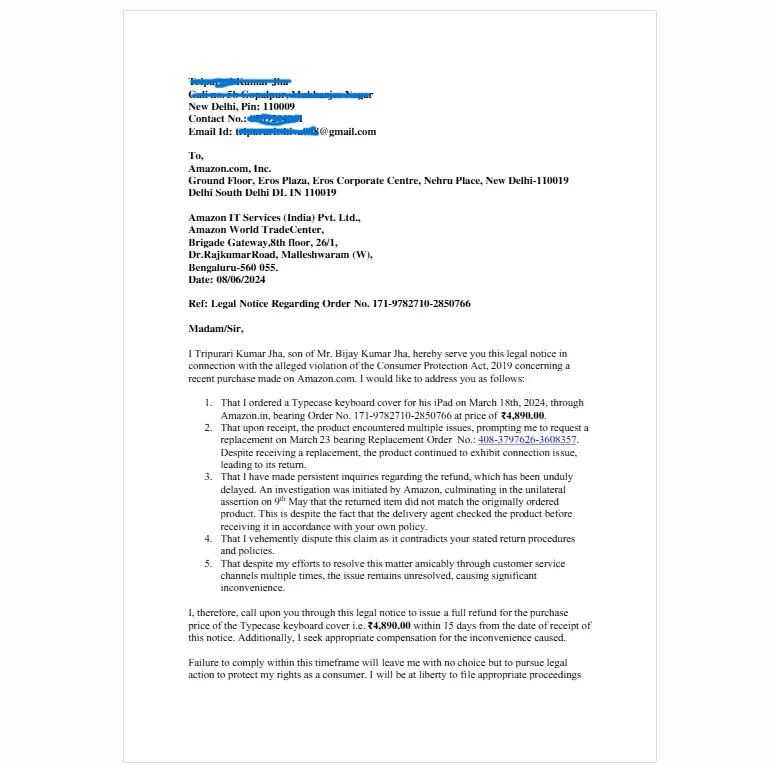 Amazon Complaint - 7