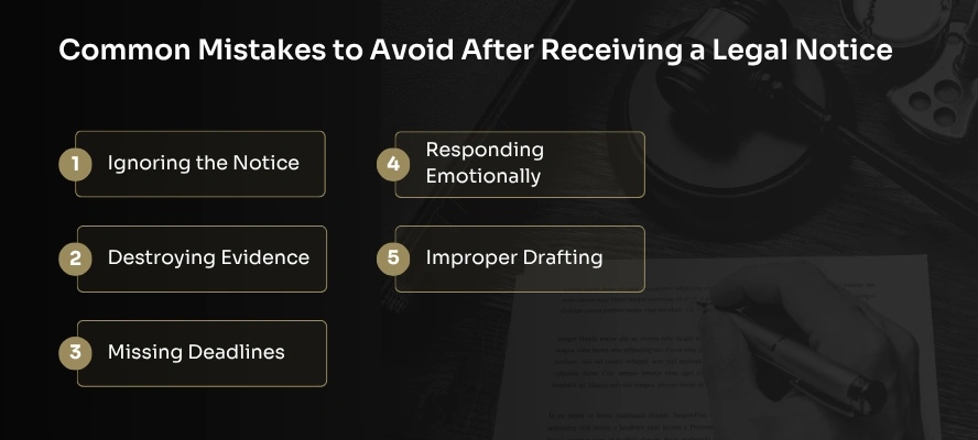 Mistakes to Avoid After Receiving Legal Notice